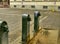 A triptych of drinking water fountains