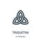 triquetra icon vector from st patricks collection. Thin line triquetra outline icon vector illustration. Linear symbol for use on