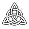 Triquetra with interlaced circle, a Celtic knot and trinity symbol