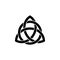 Triquetra symbol icon, celtic knot