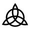 Triquetra symbol with a white background