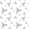 Triquetra trefoil celtic magic symbol seamless repeat pattern