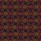 Triquetra trefoil seamless pattern red and orange tone on black