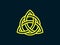 Triquetra. Trinity knot. Celtic symbol of eternity. Vector