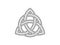 Triquetra. Trinity knot. Celtic symbol of eternity. Vector