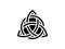 Triquetra. Trinity knot. Celtic symbol of eternity. Vector