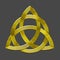 Triquetra Trinity knot gold symbol