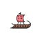 Trireme icon. Element of color ancient greece icon for mobile concept and web apps. Colored Trireme icon can be used for web and