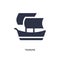 trireme icon on white background. Simple element illustration from greece concept