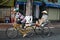 Trishaw on street in Chau Doc town, Vietnam