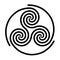 Triskelion symbol icon