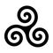 Triskelion symbol icon illustration