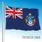 Tristan da Cunha british territory, official flag and seal