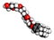Triton x-100 detergent molecule. 3D rendering