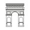 Triumph arch france isolated icon