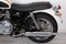 Triumph bonneville back rear detail of t100 motorcycle in vintage style retro