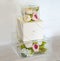 Triumph wedding cake with square cube glass construction