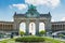 The Triumphal Arch (Arc de Triomphe) in the Cinquantenaire park in Brussels, Belgium