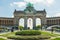 The Triumphal Arch (Arc de Triomphe) in the Cinquantenaire park in Brussels, Belgium