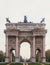 Triumphal arch called Arco della Pace means The Arch of Peace in Porta Sempione district in Milan, Lombardy region in