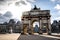 Triumphal arch in front of the Louvre Museum in Paris