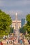 Triumphal Arch and Luxor Obelisk and Tuileries Garden