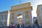 A triumphal arch monument structure, designed by Francois Dorbay and called Porte du Peyrou, in Montpellier, in southern France