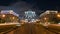 Triumphal arch at night in Moscow