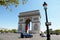 Triumphal arch in Paris on open urban nature