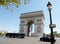 Triumphal arch in Paris on open urban nature