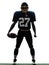 Triumphant american football player man silhouette