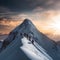 Triumphant Explorers on a Snowy Summit