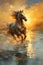 Triumphant Glory: A Young Horse\\\'s Proud Run Under the Hot Shinin
