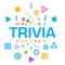 Trivia Colorful Random Shapes Circular Text