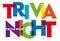 Trivia Night - vector of stylized colorful font