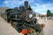 The Trochita, a small and old train steam locomotive, in Patagonia Esquel argentina