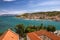 Trogir, Croatia, town panoramic view, Croatian tourist destination.