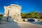 Trogir old stone tower by the sea