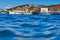 Trogir UNESCO world heritage site panoramic view in Dalmatia, Croatia, tourist destination