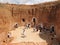 Troglodyte homes and underground caves of the Berbers in Sidi Driss, Matmata, Tunisia, Africa, on a clear day