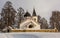 Troitsk church in Polenovo in winter day