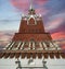 Troitskaya Tower and Kutafia (bridgehead) tower, Moscow Kremlin