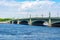 Troitskiy Trinity bridge over Neva river, Saint Petersburg, Russia