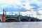 Troitsky bridge over the Neva river in St. Petersburg