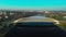 Troja Bridge in Prague aerial mirror image