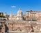 Trojan column, churches of Santa Maria di Loreto and ruins of a forum of Trajan. Rome.