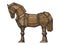 Trojan horse color sketch engraving vector