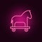 Trojan horse icon. Elements of cyber security in neon style icons. Simple icon for websites, web design, mobile app, info graphics