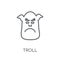 Troll linear icon. Modern outline Troll logo concept on white ba