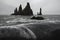 Troll`s fingers rocks on Vik beach